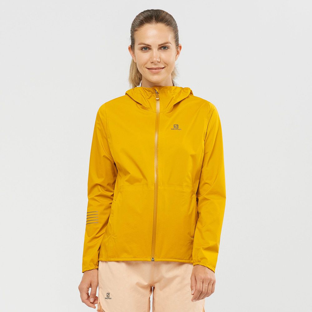 SALOMON BONATTI WATERPROOF Philippines - Women's Jackets - Yellow | 037482-VSB